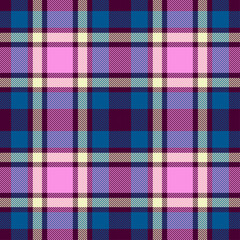 Pink and blue color Scottish seamless check pattern for textile, fabric print and background