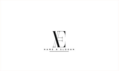 XE, EX, X, E Abstract Letters Logo Monogram