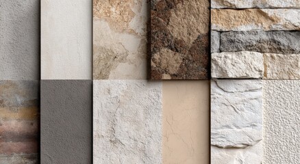 Variety of stone and tile samples