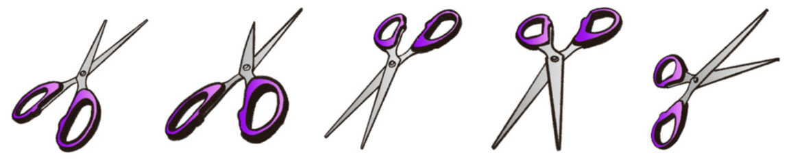 Editable Scissors PNG for Scrapbooking, DIY, and Creative Design