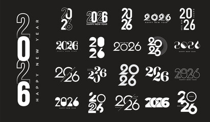 Happy new year 2026 design, 2026 logo text design. new year celebration concept . Vector illustration