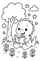 dinosaur coloring page 33.eps