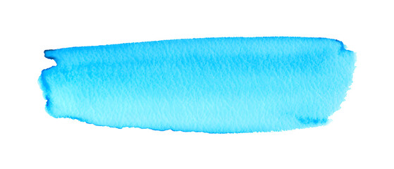 Bright Blue Watercolor Paint Stroke Background