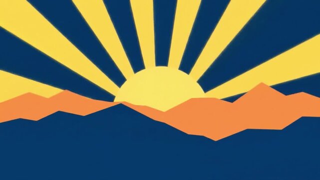 vector illustration of an sun rise background