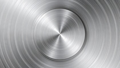 Fototapeta premium Shiny Circular Silver Metal Surface with Smooth Hammered Texture