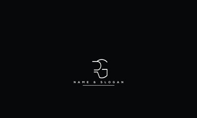 RG, GR, R, G Abstract Letters Logo Monogram