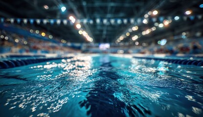 Blurry indoor swimming pool