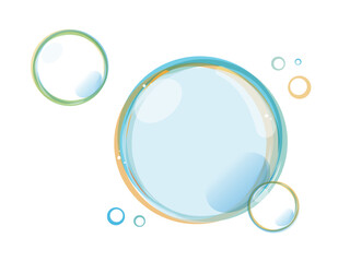 Daily A035 color water bubble show the happy atmosphere vector illustration graphic EPS 10
