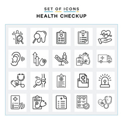 Fototapeta premium Healthcare Vector Icons Set for Modern Medical Tech Design