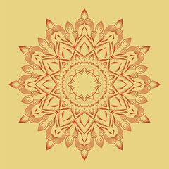 Luxury Golden Mandala Ornament on soft Background