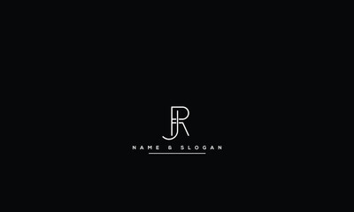 JR, RJ, J, R Abstract Letters Logo Monogram