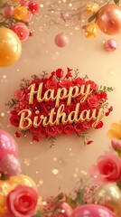 A beautiful gold Christmas banner with a red bow and shiny ball decorations is the perfect greeting design for the new year