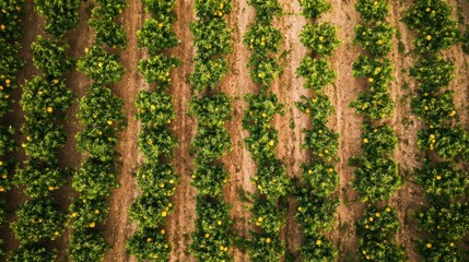 Aerial view farmland
