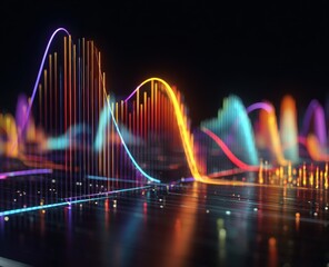 Colorful abstract data visualization