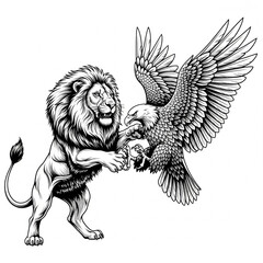 eagle and lion