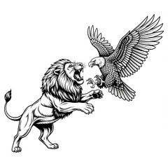 eagle and lion