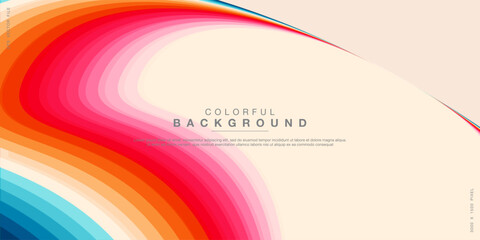Colorful wavy abstract background with modern design