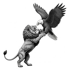 eagle and lion