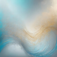 Fototapeta premium Abstract Blue and Gold Wavy Texture, Luxury Swirls ai