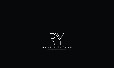 RY, YR, R, Y Abstract Letters Logo Monogram