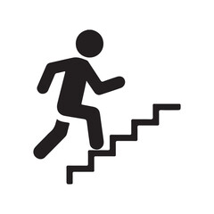 businessman running on the stairs