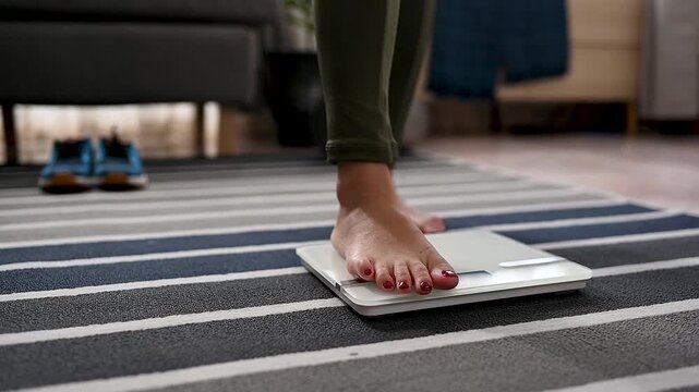 Track your weight loss journey with healthy dieting, calorie deficit, indoor workouts, and exercise training for a fit, strong, and happy female lifestyle.