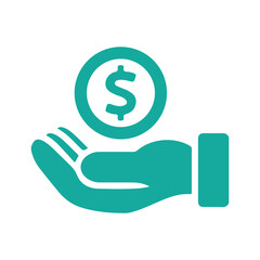 hand holding dollar sign