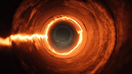 Fiery tunnel interior (1)