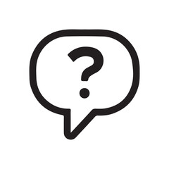 question mark speech bubble