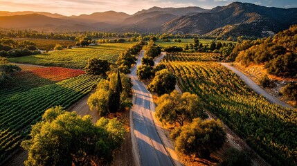 sunset in the mountains