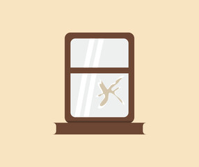 broken window icon concept design