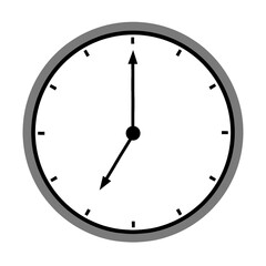 Seven O’Clock Illustration with Grey Border