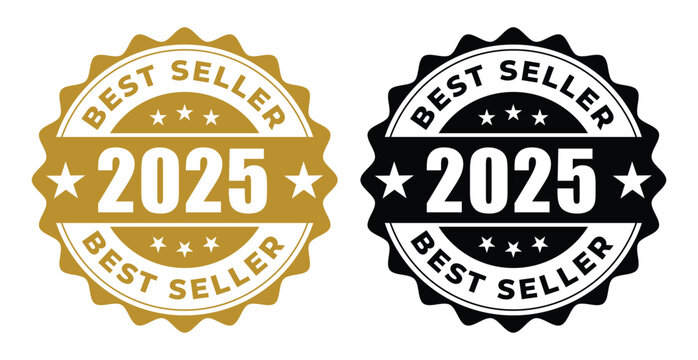 2025 Best Seller Award Badge Design, 2025 Best Seller vector Stamp