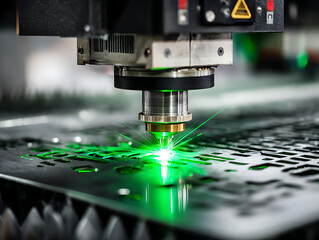 industrial machine in factory laser