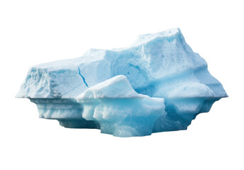 Floating natural iceberg with icy blue color and texture, symbolizing cold, climate, nature or Arctic scenery.
