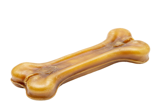 Tough chewable bone-shaped dog treat made of natural ingredients, designed for pet care and dental health.
