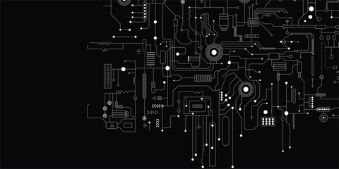 Modern Network Technology Background with Virtual Connections