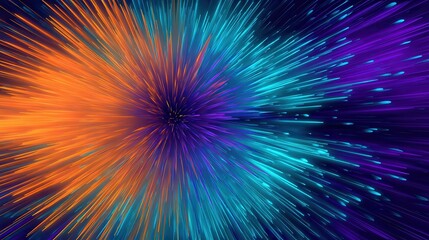 Obraz premium Abstract background with neon colors and radial distortion effect.