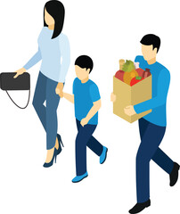 vector illustration of shopping