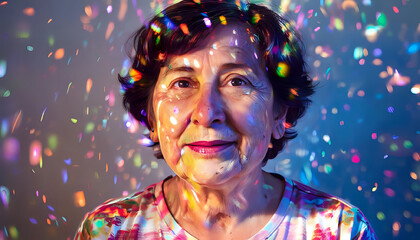 Random photo effects, a person who is more important to me than words. Informal art.