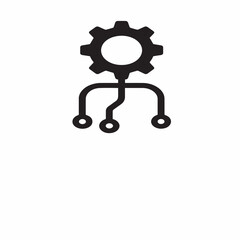 Gear Process Control Icon – Industrial Automation and Engineering Symbol