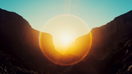 Unreal halo effect in mountains