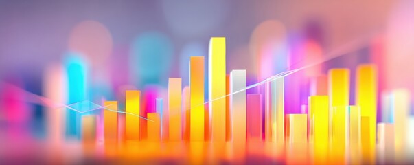 Abstract colorful bar graph illustration