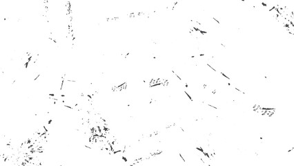 Abstract grunge texture effect with scratches and dust grain on white background. Vintage grunge background black and white abstract texture overlay design. 