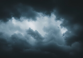 Obraz premium Generative AI Dramatic Storm Clouds Sky Background Storm clouds Weather Dark Ominous Cloudscape Atmospheric Gray Blue Nature Threatening Moody Power Foreboding - Perfect For Your Project
