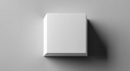 Fototapeta premium Blank white box, top view