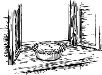 Delicious homemade pie recipe cozy kitchen food art rustic setting top view culinary delight for all ages