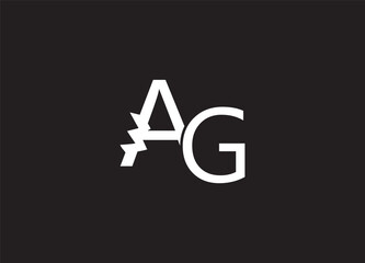 Fototapeta premium AG logo design vector template
