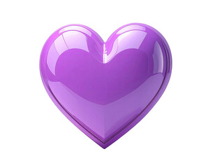 A glossy, vibrant purple heart shape (2)