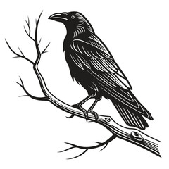 Crow perched
